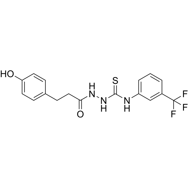 2-(3-(4-Hydroxyphenyl)propanoyl)-N-(3-(trifluoromethyl)phenyl)hydrazine-1-carbothioamide|CS-1636381