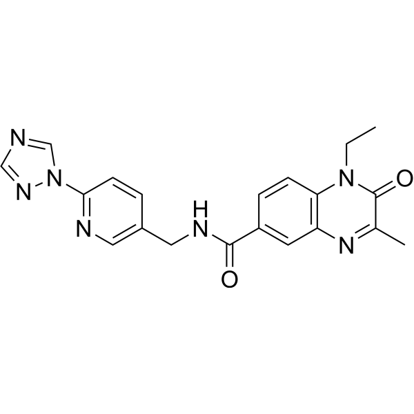 N-((6-(1H-1,2,4-Triazol-1-yl)pyridin-3-yl)methyl)-1-ethyl-3-methyl-2-oxo-1,2-dihydroquinoxaline-6-carboxamide|CS-1636441