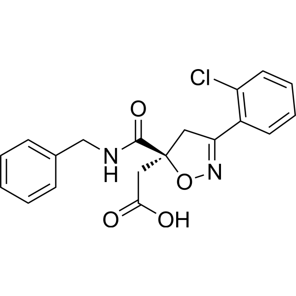 (S)-2-(5-(Benzylcarbamoyl)-3-(2-chlorophenyl)-4,5-dihydroisoxazol-5-yl)acetic acid|CS-1636459