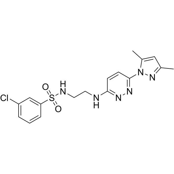 3-Chloro-N-(2-((6-(3,5-dimethyl-1H-pyrazol-1-yl)pyridazin-3-yl)amino)ethyl)benzenesulfonamide|CS-1636460
