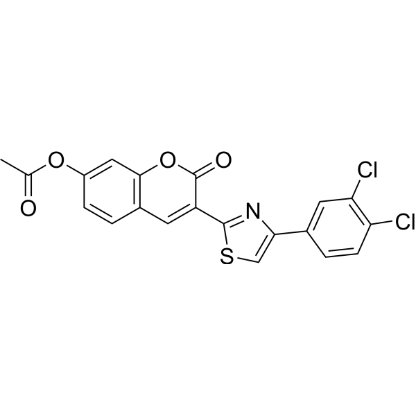 3-(4-(3,4-Dichlorophenyl)thiazol-2-yl)-2-oxo-2H-chromen-7-yl acetate|CS-1636468