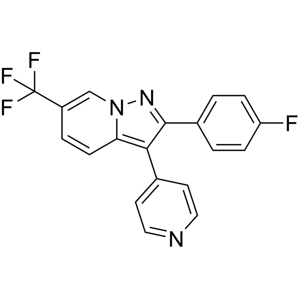 2-(4-Fluorophenyl)-3-(pyridin-4-yl)-6-(trifluoromethyl)pyrazolo[1,5-a]pyridine|CS-1636504