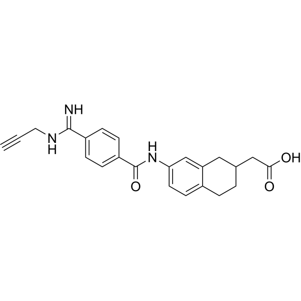 2-(7-(4-(N-(Prop-2-yn-1-yl)carbamimidoyl)benzamido)-1,2,3,4-tetrahydronaphthalen-2-yl)acetic acid|CS-1636674