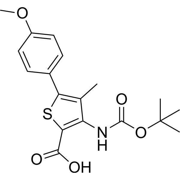 3-((tert-Butoxycarbonyl)amino)-5-(4-methoxyphenyl)-4-methylthiophene-2-carboxylic acid|CS-1636749