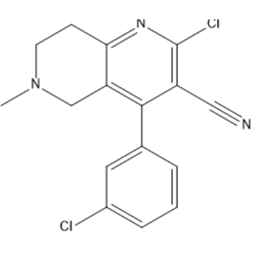 2-Chloro-4-(3-chlorophenyl)-6-methyl-5,6,7,8-tetrahydro-1,6-naphthyridine-3-carbonitrile|CS-1636831