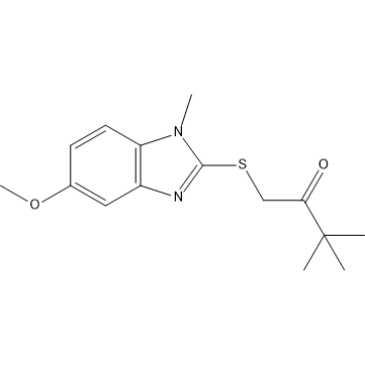 1-((5-Methoxy-1-methyl-1H-benzo[d]imidazol-2-yl)thio)-3,3-dimethylbutan-2-one|CS-1637031