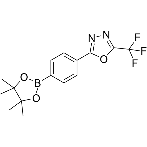 2-(4-(4,4,5,5-Tetramethyl-1,3,2-dioxaborolan-2-yl)phenyl)-5-(trifluoromethyl)-1,3,4-oxadiazole|CS-1637145