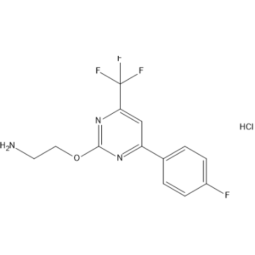 2-((4-(4-Fluorophenyl)-6-(trifluoromethyl)pyrimidin-2-yl)oxy)ethan-1-amine hydrochloride|CS-1637152