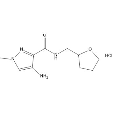 4-Amino-1-methyl-N-((tetrahydrofuran-2-yl)methyl)-1H-pyrazole-3-carboxamide hydrochloride|CS-1637218