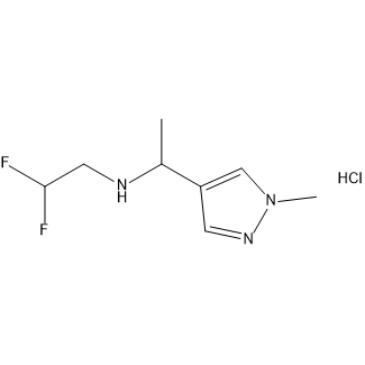 2,2-Difluoro-N-(1-(1-methyl-1H-pyrazol-4-yl)ethyl)ethan-1-amine hydrochloride|CS-1637232