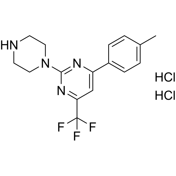 2-(Piperazin-1-yl)-4-(P-tolyl)-6-(trifluoromethyl)pyrimidine dihydrochloride|CS-1637234