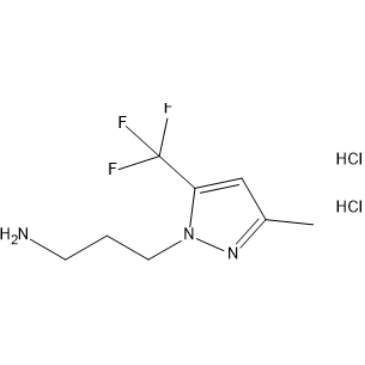 3-(3-Methyl-5-(trifluoromethyl)-1H-pyrazol-1-yl)propan-1-amine dihydrochloride|CS-1637238