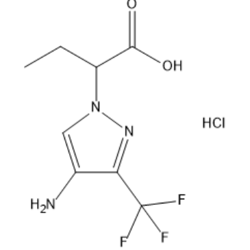 2-(4-Amino-3-(trifluoromethyl)-1H-pyrazol-1-yl)butanoic acid hydrochloride|CS-1637481