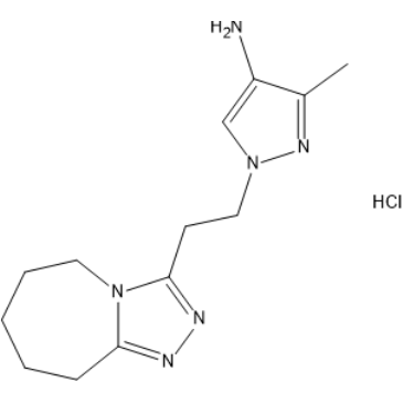 3-Methyl-1-(2-(6,7,8,9-tetrahydro-5H-[1,2,4]triazolo[4,3-a]azepin-3-yl)ethyl)-1H-pyrazol-4-amine hydrochloride|CS-1637741