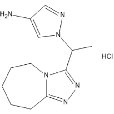 1-(1-(6,7,8,9-Tetrahydro-5H-[1,2,4]triazolo[4,3-a]azepin-3-yl)ethyl)-1H-pyrazol-4-amine hydrochloride|CS-1637945