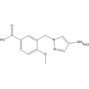 3-((4-Amino-1H-pyrazol-1-yl)methyl)-4-methoxybenzoic acid hydrochloride|CS-1637959