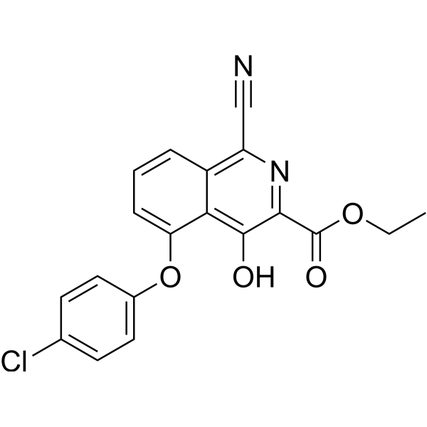 Ethyl 5-(4-chlorophenoxy)-1-cyano-4-hydroxyisoquinoline-3-carboxylate|CS-1638018
