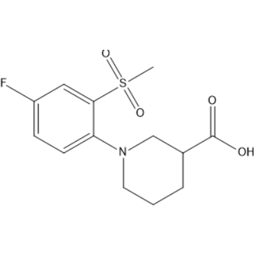 1-(4-Fluoro-2-(methylsulfonyl)phenyl)piperidine-3-carboxylic acid|CS-1638265