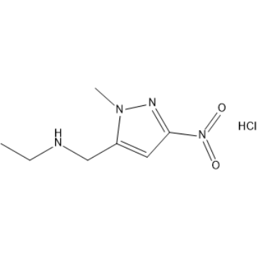 N-((1-Methyl-3-nitro-1H-pyrazol-5-yl)methyl)ethanamine hydrochloride|CS-1638270