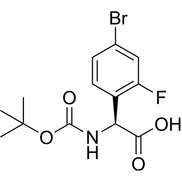 (S)-2-(4-Bromo-2-fluorophenyl)-2-((tert-butoxycarbonyl)amino)acetic acid|CS-1638417
