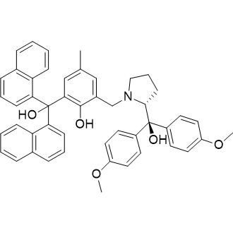 (R)-2-((2-(Hydroxybis(4-methoxyphenyl)methyl)pyrrolidin-1-yl)methyl)-6-(hydroxydi(naphthalen-1-yl)methyl)-4-methylphenol|CS-1638749