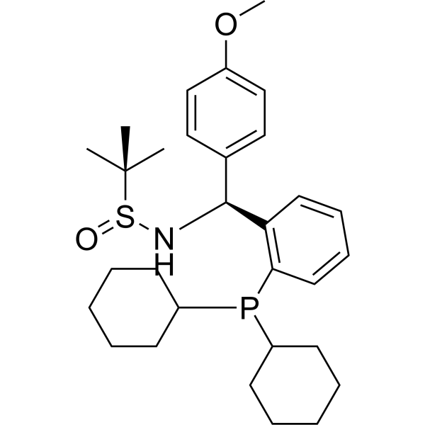 (R)-N-((S)-(2-(Dicyclohexylphosphanyl)phenyl)(4-methoxyphenyl)methyl)-2-methylpropane-2-sulfinamide|CS-1639079