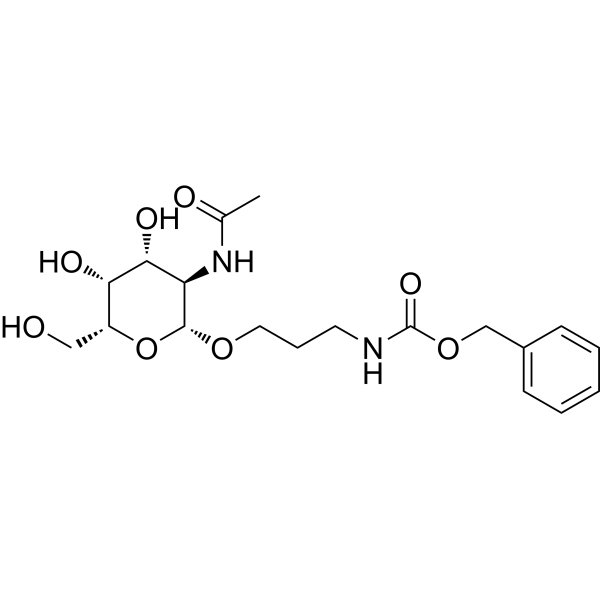 Benzyl (3-(((2R,3R,4R,5R,6R)-3-acetamido-4,5-dihydroxy-6-(hydroxymethyl)tetrahydro-2H-pyran-2-yl)oxy)propyl)carbamate|CS-1639130