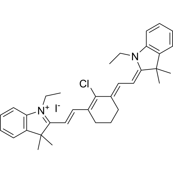 2-(2-(2-Chloro-3-(2-(1-ethyl-3,3-dimethylindolin-2-ylidene)ethylidene)cyclohex-1-en-1-yl)vinyl)-1-ethyl-3,3-dimethyl-3H-indol-1-ium iodide|CS-1639139