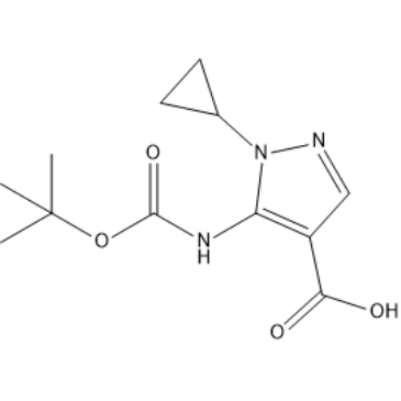 5-((tert-Butoxycarbonyl)amino)-1-cyclopropyl-1H-pyrazole-4-carboxylic acid|CS-1639464