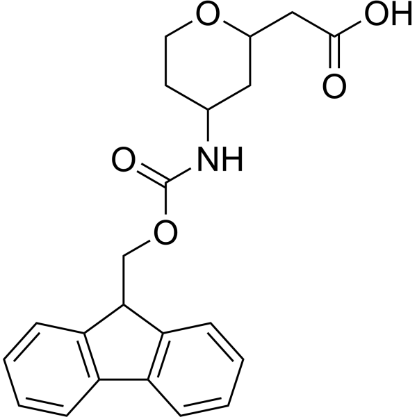 2-(4-((((9H-Fluoren-9-yl)methoxy)carbonyl)amino)tetrahydro-2H-pyran-2-yl)acetic acid|CS-1639495