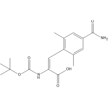 2-((tert-Butoxycarbonyl)amino)-3-(4-carbamoyl-2,6-dimethylphenyl)acrylic acid|CS-1639807