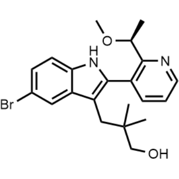 (S)-3-(5-Bromo-2-(2-(1-methoxyethyl)pyridin-3-yl)-1H-indol-3-yl)-2,2-dimethylpropan-1-ol|CS-1639946