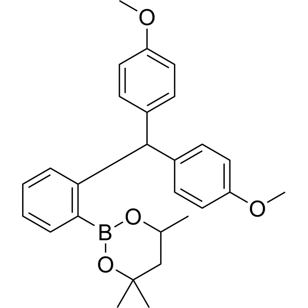2-(2-(Bis(4-methoxyphenyl)methyl)phenyl)-4,4,6-trimethyl-1,3,2-dioxaborinane|CS-1640000
