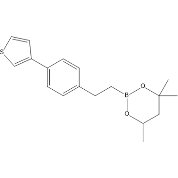 4,4,6-Trimethyl-2-(4-(thiophen-3-yl)phenethyl)-1,3,2-dioxaborinane|CS-1640004