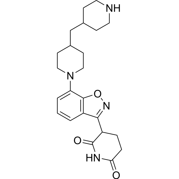 3-(7-(4-(Piperidin-4-ylmethyl)piperidin-1-yl)benzo[d]isoxazol-3-yl)piperidine-2,6-dione|CS-1640640