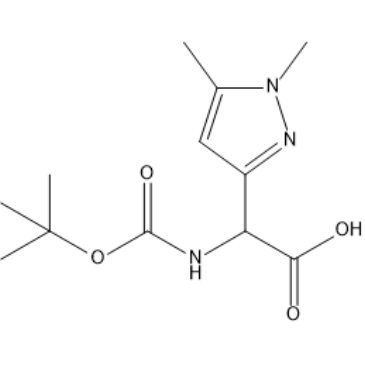 2-((tert-Butoxycarbonyl)amino)-2-(1,5-dimethyl-1H-pyrazol-3-yl)acetic acid|CS-1640684