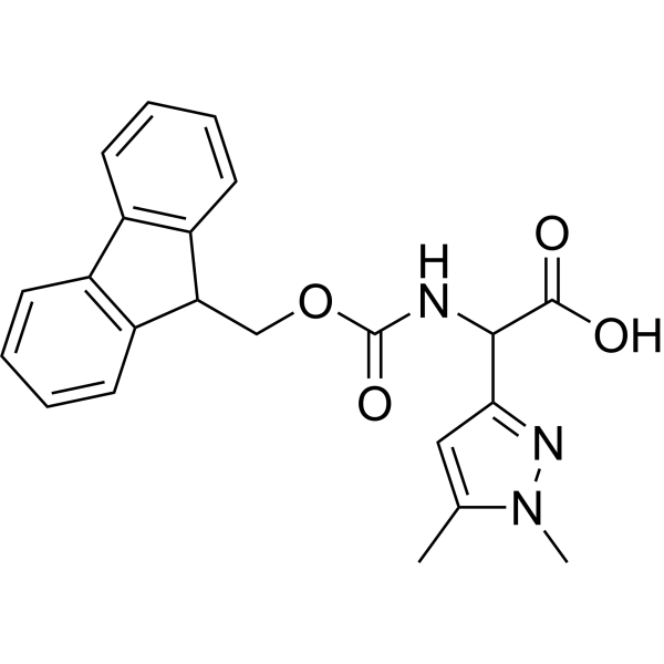 (S)-2-((((9H-Fluoren-9-yl)methoxy)carbonyl)amino)-2-(1,5-dimethyl-1H-pyrazol-3-yl)acetic acid|CS-1640686