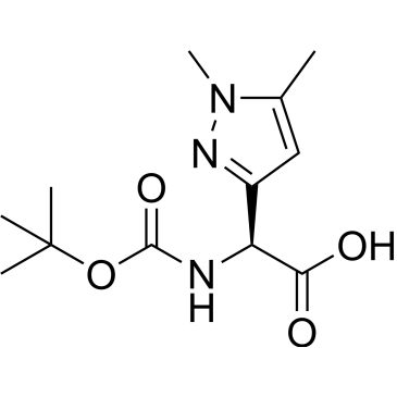 (S)-2-((tert-Butoxycarbonyl)amino)-2-(1,5-dimethyl-1H-pyrazol-3-yl)acetic acid|CS-1640688