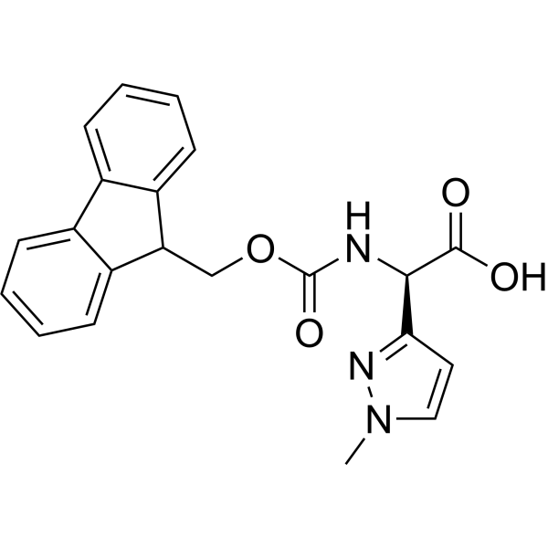 (R)-2-((((9H-Fluoren-9-yl)methoxy)carbonyl)amino)-2-(1-methyl-1H-pyrazol-3-yl)acetic acid|CS-1640690