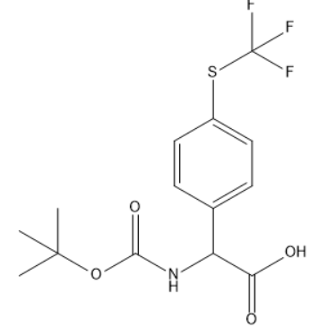 2-((tert-Butoxycarbonyl)amino)-2-(4-((trifluoromethyl)thio)phenyl)acetic acid|CS-1640709