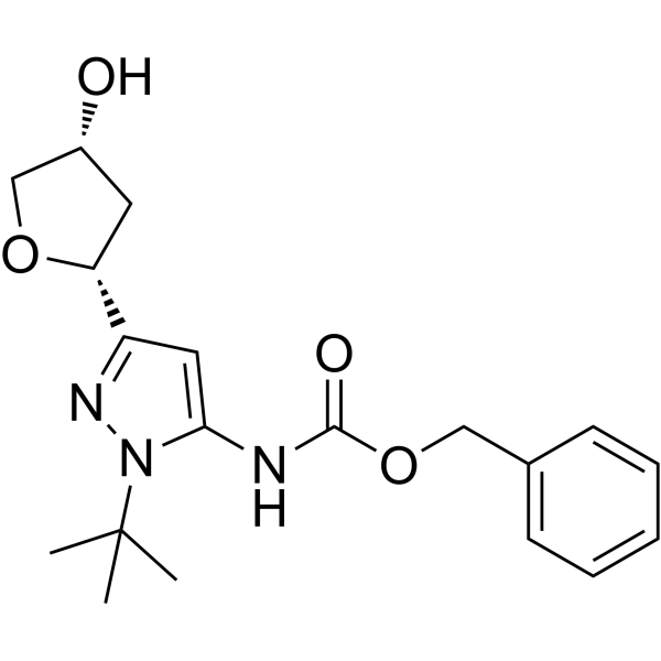 Benzyl (1-(tert-butyl)-3-((2R,4R)-4-hydroxytetrahydrofuran-2-yl)-1H-pyrazol-5-yl)carbamate|CS-1640828