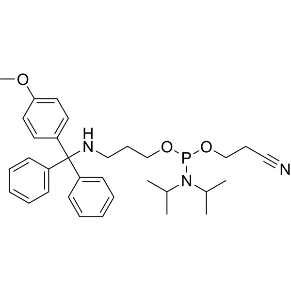 2-Cyanoethyl (3-(((4-methoxyphenyl)diphenylmethyl)amino)propyl) diisopropylphosphoramidite|CS-1641036