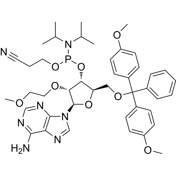 (2R,3R,4R,5R)-5-(6-Amino-9H-purin-9-yl)-2-((bis(4-methoxyphenyl)(phenyl)methoxy)methyl)-4-(2-methoxyethoxy)tetrahydrofuran-3-yl (2-cyanoethyl) diisopropylphosphoramidite|CS-1641052