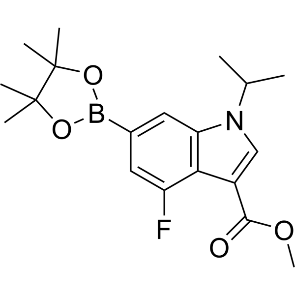 Methyl 4-fluoro-1-isopropyl-6-(4,4,5,5-tetramethyl-1,3,2-dioxaborolan-2-yl)-1H-indole-3-carboxylate|CS-1642205