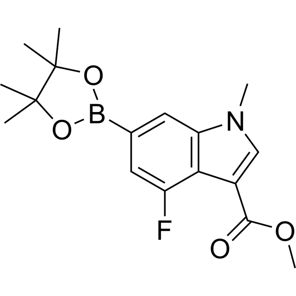 Methyl 4-fluoro-1-methyl-6-(4,4,5,5-tetramethyl-1,3,2-dioxaborolan-2-yl)-1H-indole-3-carboxylate|CS-1642215