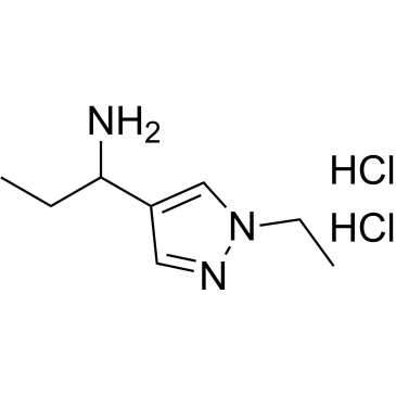 1-(1-Ethyl-1H-pyrazol-4-yl)propan-1-amine dihydrochloride|CS-1675558