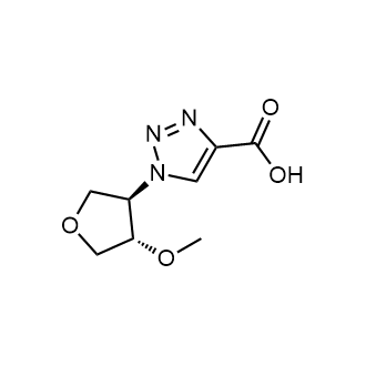 1-(rel-(3R,4S)-4-Methoxytetrahydrofuran-3-yl)-1H-1,2,3-triazole-4-carboxylic acid|CS-1684608