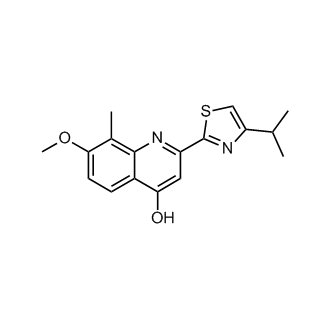 4-Quinolinol, 7-methoxy-8-methyl-2-[4-(1-methylethyl)-2-thiazolyl]-