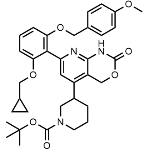 tert-Butyl 3-(7-(2-(cyclopropylmethoxy)-6-((4-methoxybenzyl)oxy)phenyl)-2-oxo-2,4-dihydro-1H-pyrido[2,3-d][1,3]oxazin-5-yl)piperidine-1-carboxylate|CS-B0812