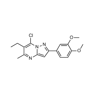 Pyrazolo[1,5-a]pyrimidine, 7-chloro-2-(3,4-dimethoxyphenyl)-6-ethyl-5-methyl-